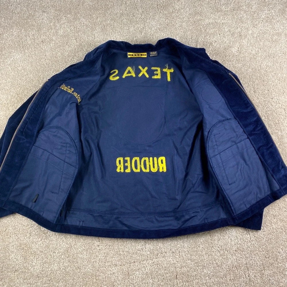 Vintage FFA Texas Rudder Corduroy Jacket Navy Blue Men's Size 36 Hunter McSmith